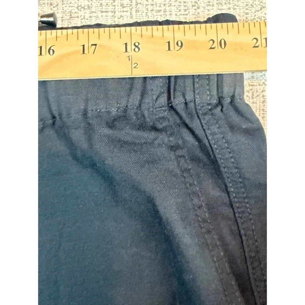 NWT Banana Republic Womens XXL Black Linen Blend Tapered Crop Pant‎ Pull On Prep
